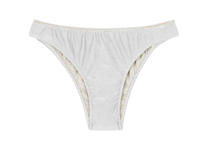 Product Front: Rio De Sol Figi Bikini Bottom Shimmer-White Essential