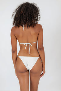 Model Back: Rio De Sol Figi Bikini Bottom Shimmer-White Ibiza-Rope