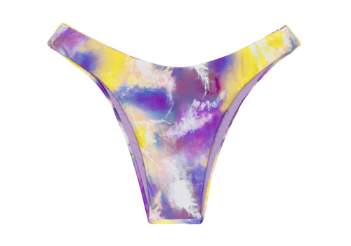 Product Front: Rio De Sol Figi Bikini Bottom Tiedye-Purple High-Leg