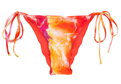 Product Front: Rio De Sol Figi Bikini Bottom Tiedye-Red Frufru