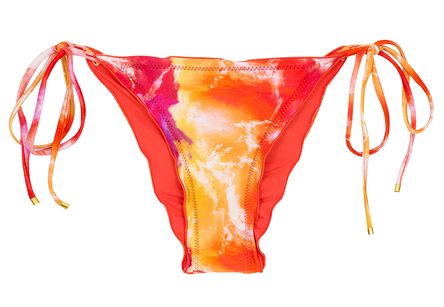 Product Front: Rio De Sol Figi Bikini Bottom Tiedye-Red Frufru