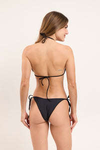 Model Back: Rio De Sol Figi Bikini Bottom Touch-Black Amora