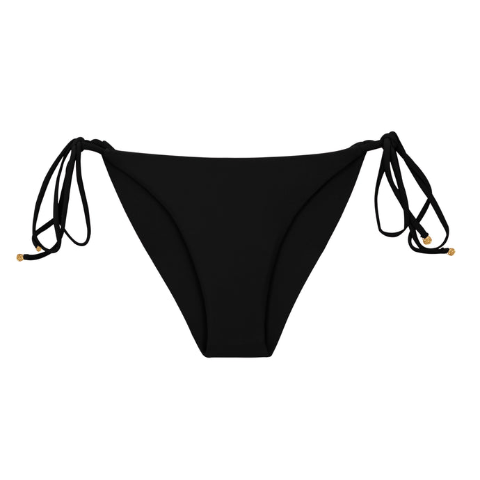 Product Front: Rio De Sol Figi Bikini Bottom Touch-Black Cheeky-Tie