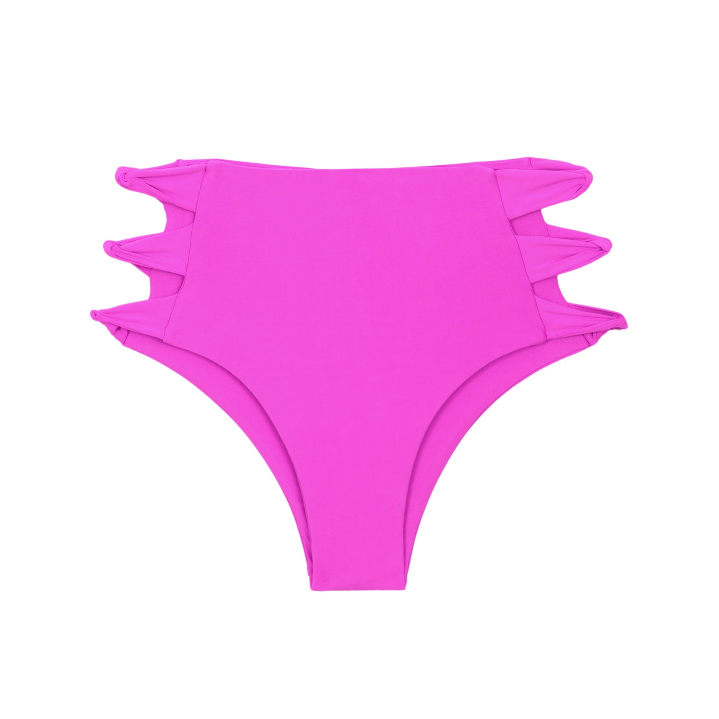 Product Front: Rio De Sol Figi Bikini Bottom Vita-Pink High-Waist-Spin