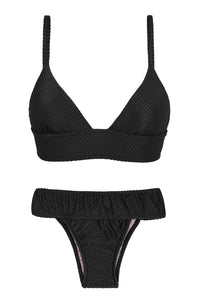 Product Front: Rio De Sol Zestaw Bikini Cloque Preto Tri Cos