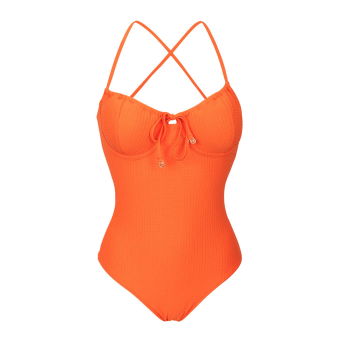 Product Front: Rio De Sol Kostium Jednoczęściowy Dots-Orange Julia