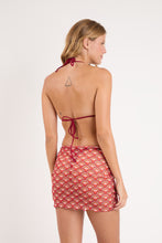 Załaduj obraz do przeglądarki galerii, Model Back: Rio De Sol Spódnica Plażowa Floral-Scales Mini Skirt Ruched
