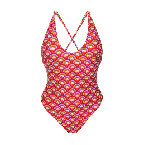 Product Front: Rio De Sol Kostium Jednoczęściowy Floral-Scales Sunny