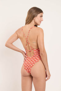 Model Back: Rio De Sol Kostium Jednoczęściowy Floral-Scales Sunny