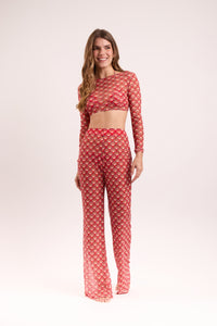 Model Front: Rio De Sol Top Plażowy Floral-Scales Top Harper