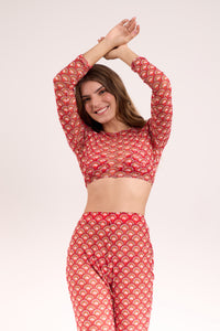 Image 05: Rio De Sol Top Plażowy Floral-Scales Top Harper