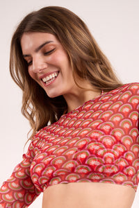 Image 07: Rio De Sol Top Plażowy Floral-Scales Top Harper