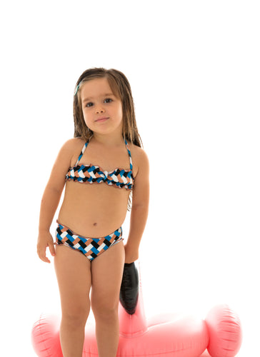 Model Front: Rio De Sol Bikini Dla Dziewczynek Geometric Kids