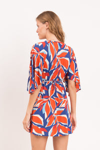 Model Back: Rio De Sol Sukienka Plażowa Leaves Mini Dress