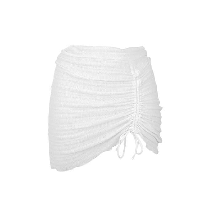 Product Front: Rio De Sol Spódnica Plażowa Memphis-White Mini Skirt Ruched