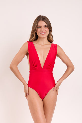 Model Front: Rio De Sol Kostium Jednoczęściowy Microfibra-Chic-Red Anne