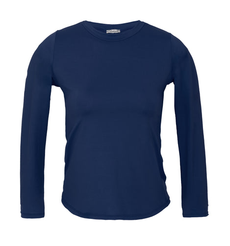 Product Front: Rio De Sol Top Bikini Navy Rash-Guard