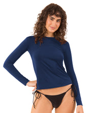 Załaduj obraz do przeglądarki galerii, Gallery: Rio De Sol Top Bikini Navy Rash-Guard
