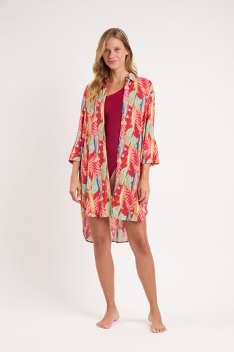 Model Front: Rio De Sol Sukienka Plażowa Sea-Bloom Chemise Gabriele