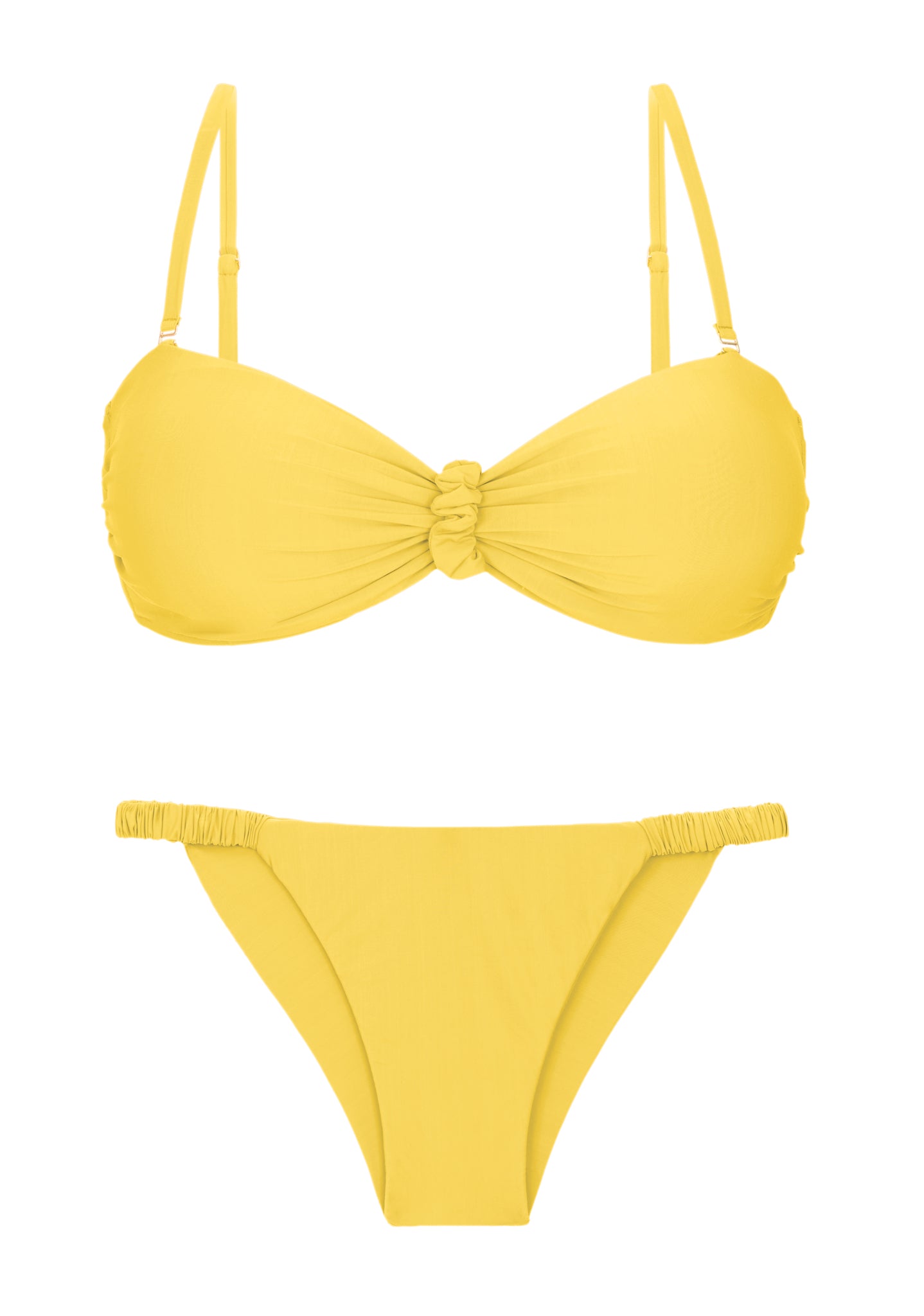 Product Front: Rio De Sol Zestaw Bikini Set Amarelo Bandeau-Crispy Cheeky-Crispy
