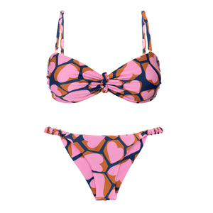Product Front: Rio De Sol Zestaw Bikini Set Amore-Pink Bandeau-Crispy Cheeky-Crispy