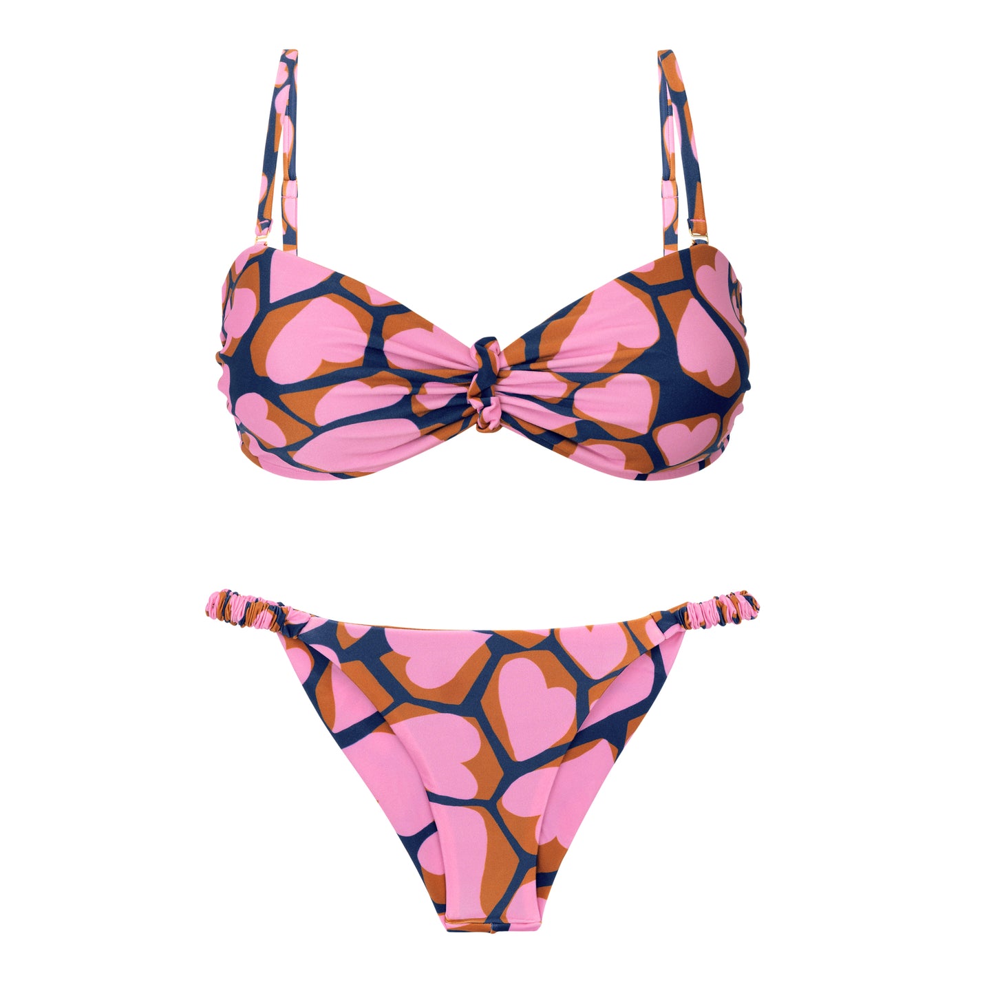 Product Front: Rio De Sol Zestaw Bikini Set Amore-Pink Bandeau-Crispy Cheeky-Crispy