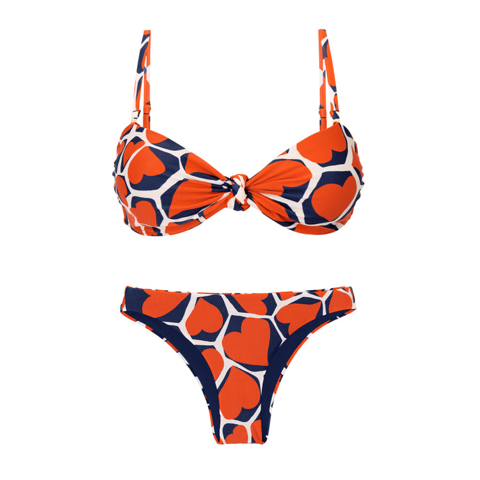 Product Front: Rio De Sol Zestaw Bikini Set Amore-Red Bandeau-Joy Essential