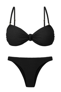 Product Front: Rio De Sol Zestaw Bikini Set Bora-Black Bandeau-Joy Leblon