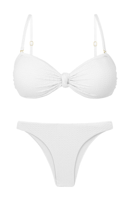 Product Front: Rio De Sol Zestaw Bikini Set Bora-White Bandeau-Joy Leblon