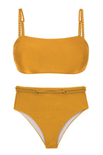 Załaduj obraz do przeglądarki galerii, Product Front: Rio De Sol Zestaw Bikini Set Damasco Bandeau-Reto Hotpants
