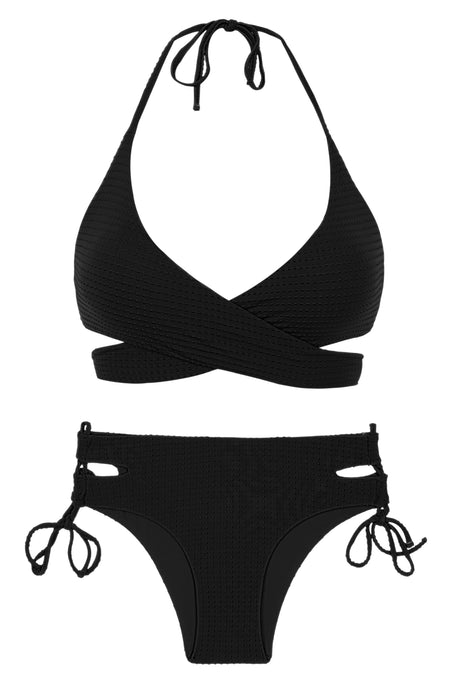 Product Front: Rio De Sol Zestaw Bikini Set Dots-Black Kate Madrid