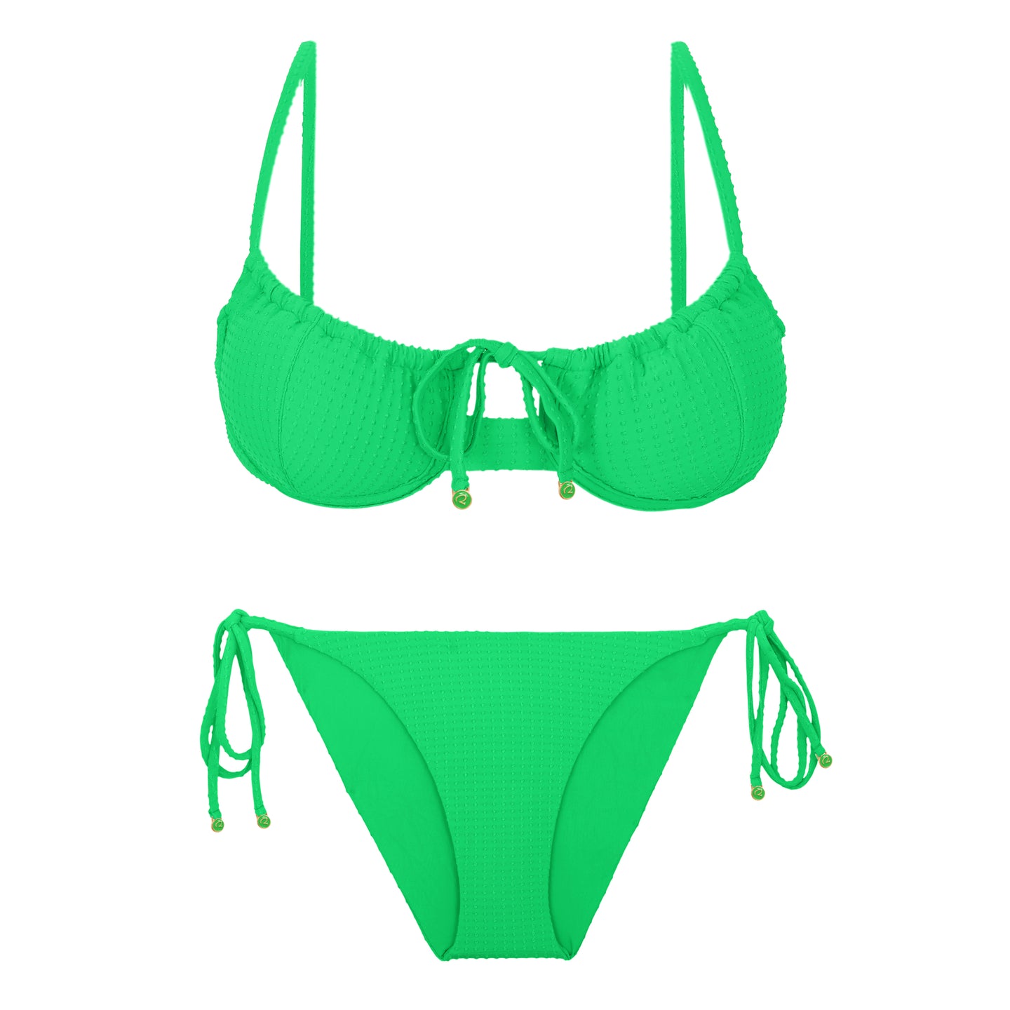 Product Front: Rio De Sol Zestaw Bikini Set Dots-Energy Balconet-Tie Ibiza-Comfy
