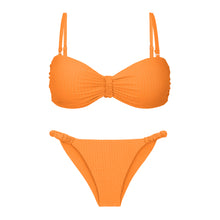 Załaduj obraz do przeglądarki galerii, Product Front: Rio De Sol Zestaw Bikini Set Dots-Mango Bandeau-Crispy Cheeky-Crispy

