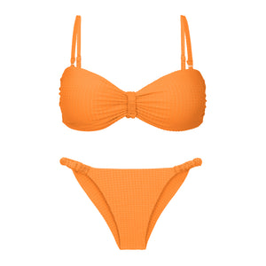 Product Front: Rio De Sol Zestaw Bikini Set Dots-Mango Bandeau-Crispy Cheeky-Crispy