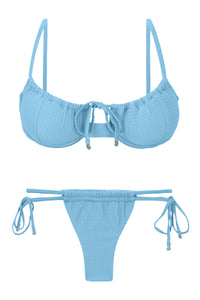 Product Front: Rio De Sol Zestaw Bikini Set Dots-Sky Balconet-Tie Pipa