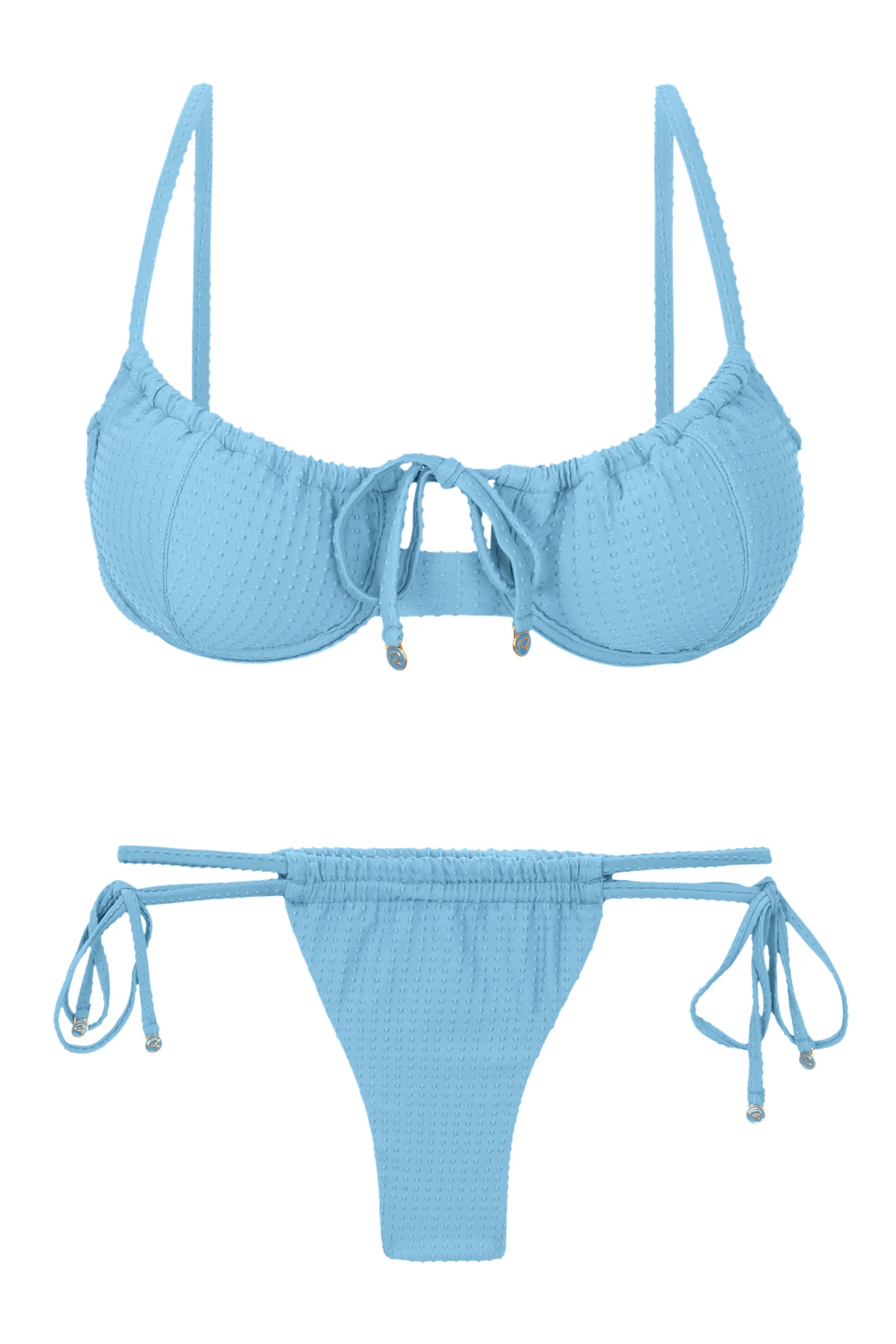 Product Front: Rio De Sol Zestaw Bikini Set Dots-Sky Balconet-Tie Pipa