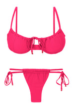 Załaduj obraz do przeglądarki galerii, Product Front: Rio De Sol Zestaw Bikini Set Dots-Virtual-Pink Balconet-Tie Pipa
