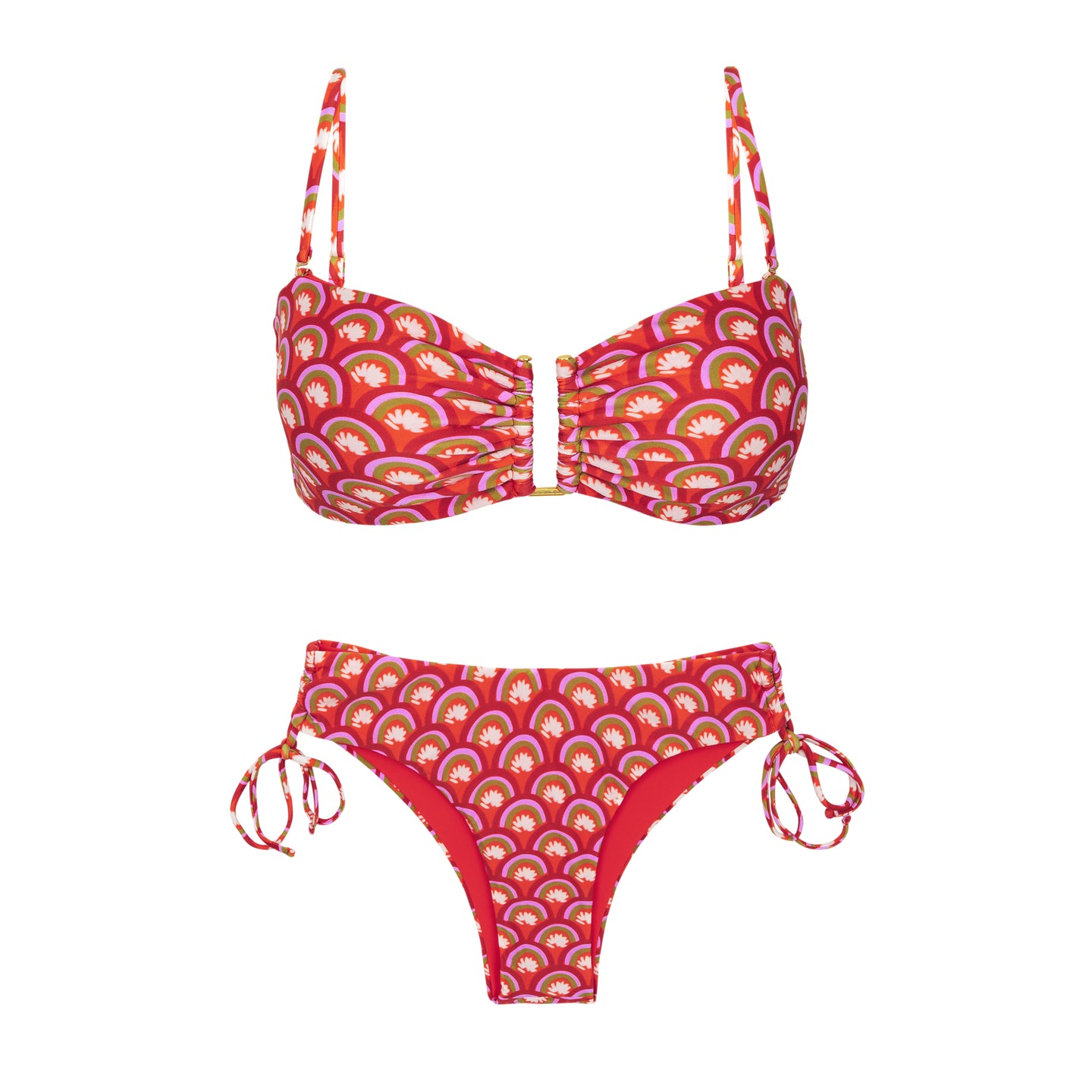 Product Front: Rio De Sol Zestaw Bikini Set Floral-Scales Sara Lola