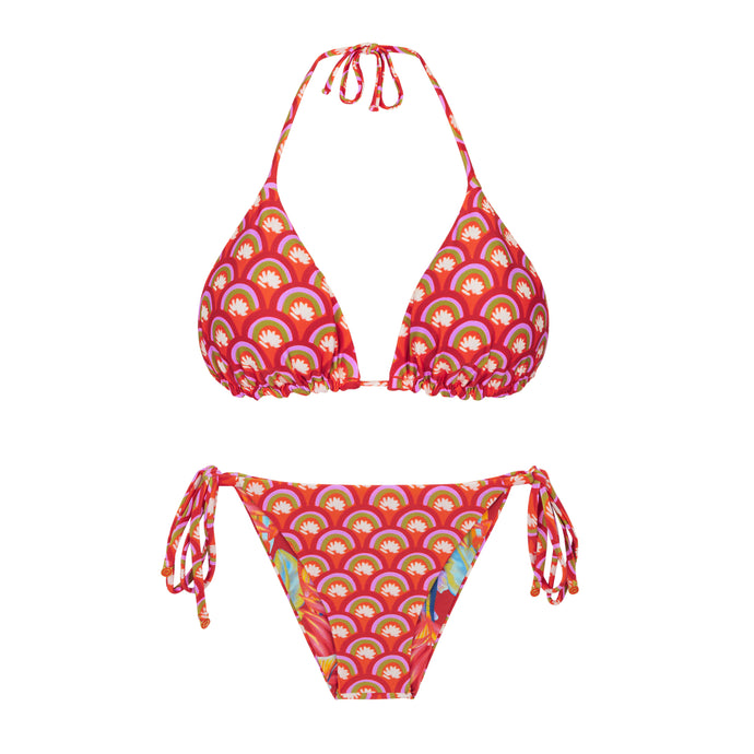 Product Front: Rio De Sol Zestaw Bikini Set Floral-Scales Tri-Inv Lacinho