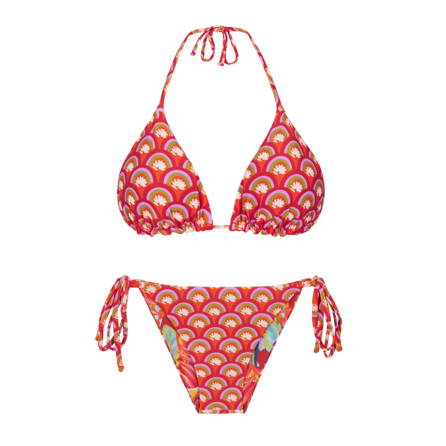 Product Front: Rio De Sol Zestaw Bikini Set Floral-Scales Tri-Inv Lacinho