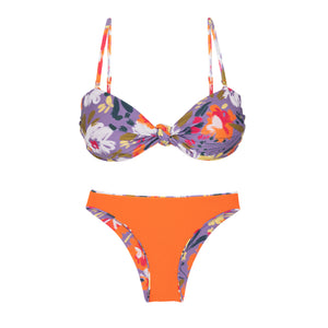 Product Back: Rio De Sol Zestaw Bikini Set Garden-Flower Bandeau-Joy Essential