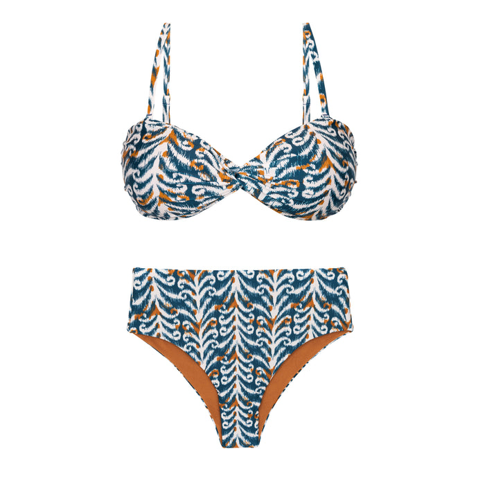 Product Front: Rio De Sol Zestaw Bikini Set Ikat Twist Hotpants
