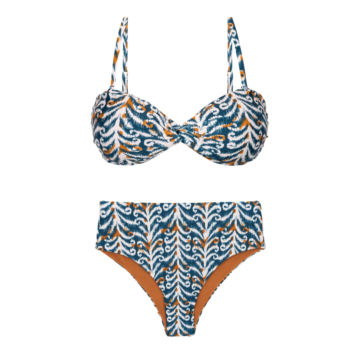 Product Front: Rio De Sol Zestaw Bikini Set Ikat Twist Hotpants