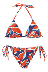 Product Front: Rio De Sol Zestaw Bikini Set Leaves Tri-Inv Cheeky-Tie