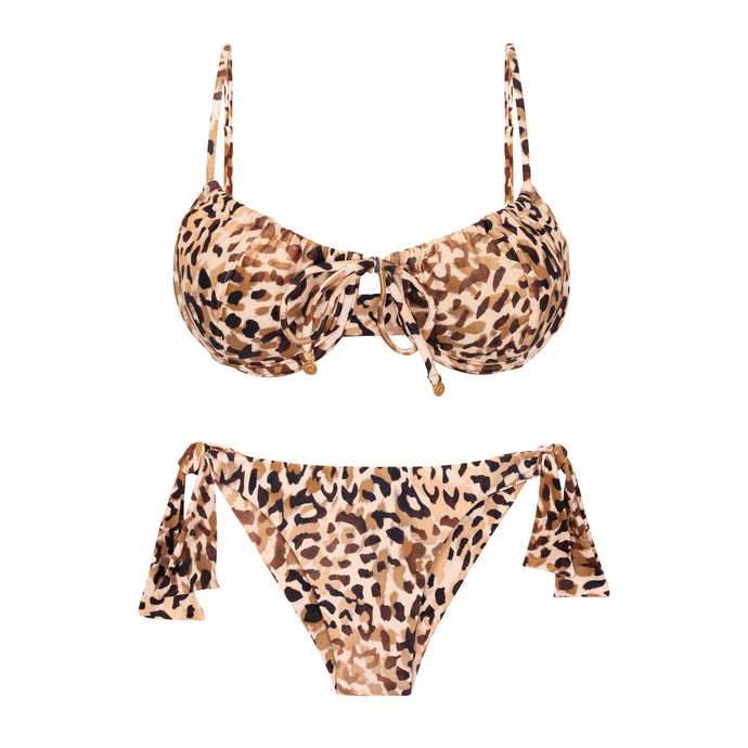 Product Front: Rio De Sol Zestaw Bikini Set Leopard Balconet-Tie Italy