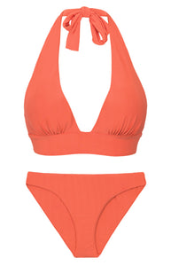 Product Front: Rio De Sol Zestaw Bikini Set Light-Peach Halter-Cos Essential-Comfy