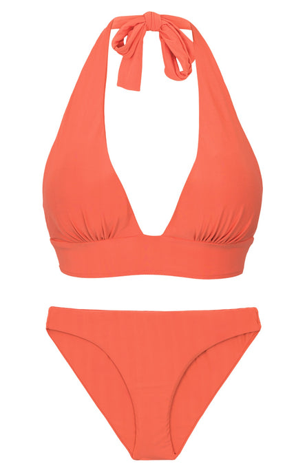 Product Front: Rio De Sol Zestaw Bikini Set Light-Peach Halter-Cos Essential-Comfy
