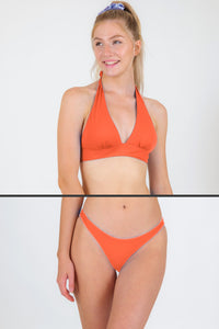 Model Front: Rio De Sol Zestaw Bikini Set Light-Peach Halter-Cos Essential-Comfy