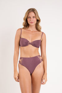 Image 05: Rio De Sol Zestaw Bikini Set Malibu-Ebano Bandeau-Iris Highwaist-Spin-Iris