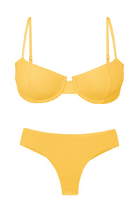 Product Front: Rio De Sol Zestaw Bikini Set Malibu-Yellow Balconet Ciao